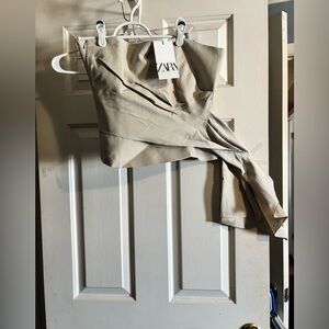 Zara Cream Asymmetrical Blouse